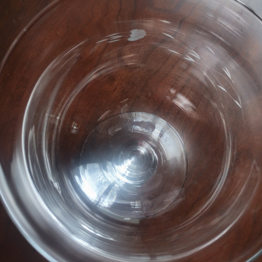 Elegant Glass Pedestal Bowl with Floral Design - Picture 3 of 4
